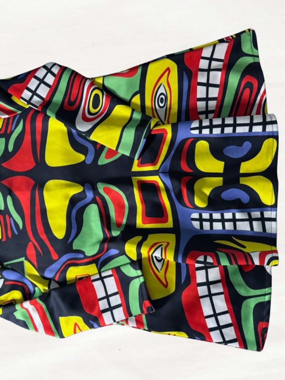 Mcqer Graphic Print Dress with Geometric Shapes and Bold Colours - Picture 2 of 5